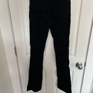 J Brand black velvet flared jeans